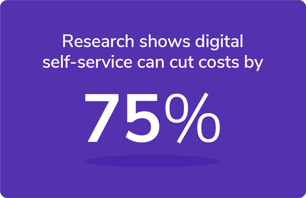 Research shows digital self-serve can cut costs by 75%