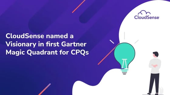 CloudSense named a Visionary in first-ever Gartner Magic Quadrant for CPQ