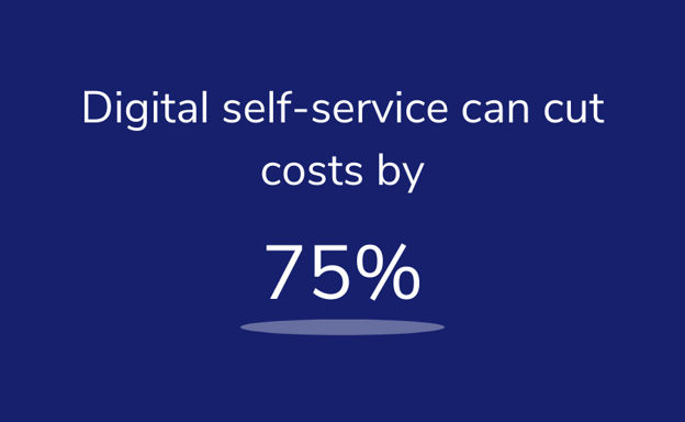 Digital self-service can cut costs by